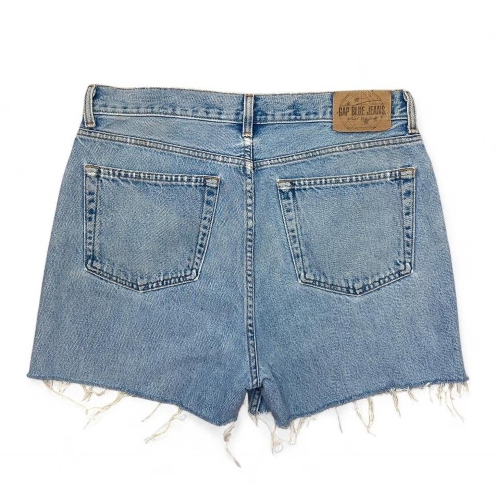 VTG Gap Shorts Womens L Blue Carpenter Denim Jean Workwear Cotton Light 90s Y2K